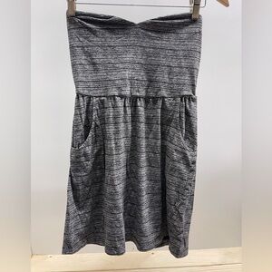 Volcom Black and Gray Strapless Dress